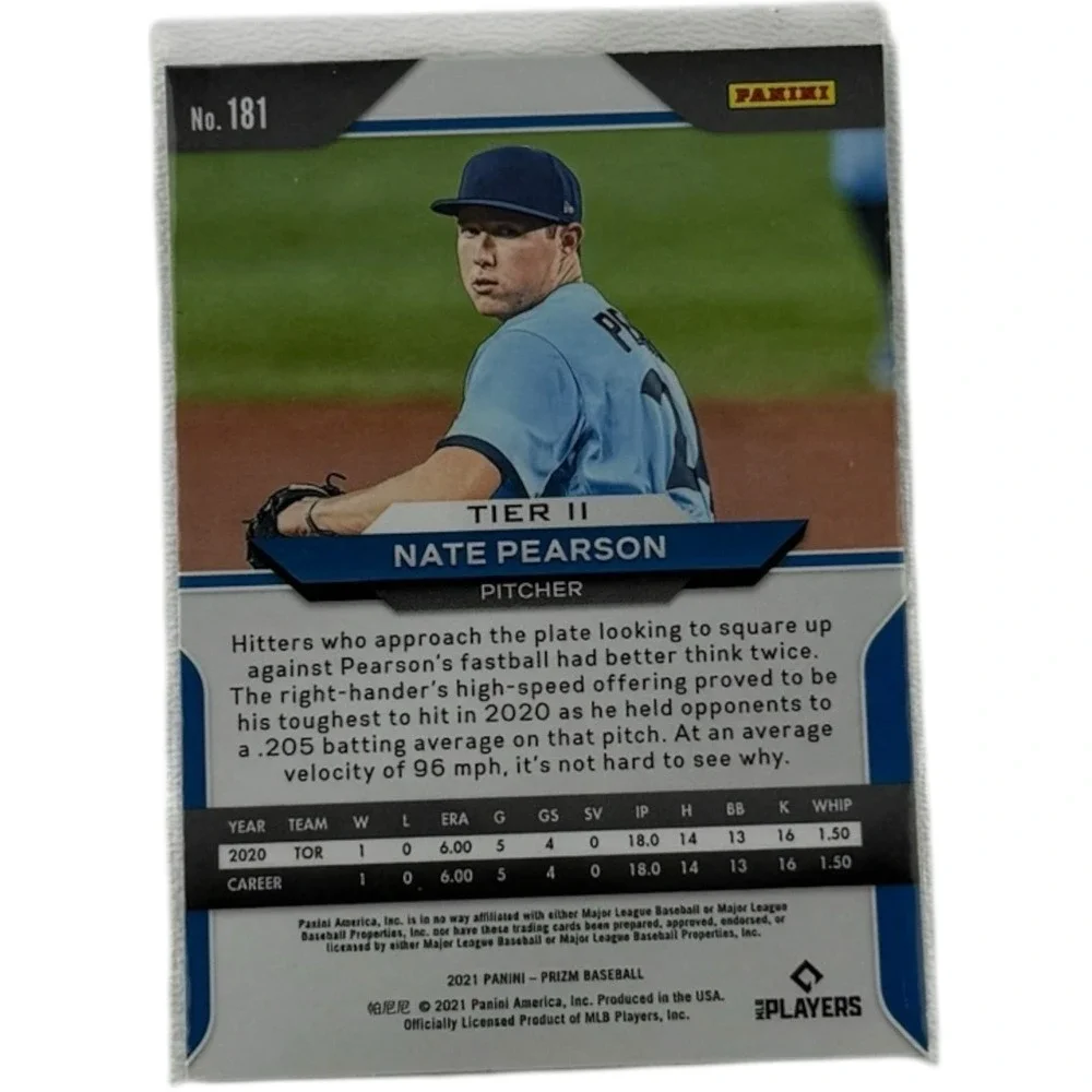 2021 Prizm Base Tier‎ II #181 Nate Pearson - Toronto Blue Jays RC